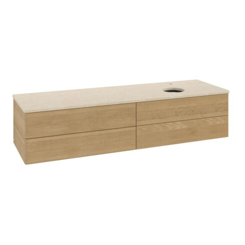 V&B Waschtischunterschrank ohne Frontstruktur -Beleuchtung Antao 160x50cm, HL, WBP-farbe botti., hon. oak