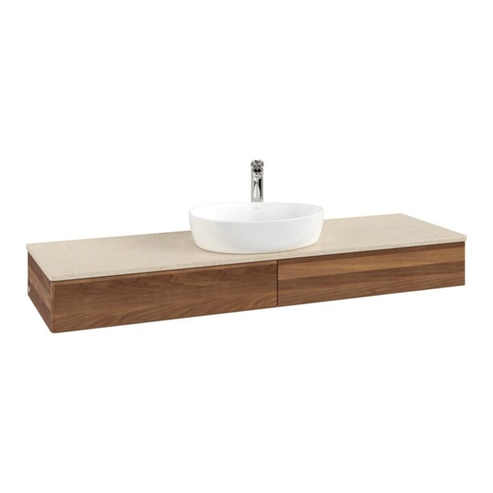 V&B Waschtischunterschrank ohne Frontstruktur -Beleuchtung Antao 160x50cm, HL, WBP-farbe botti., w. wal