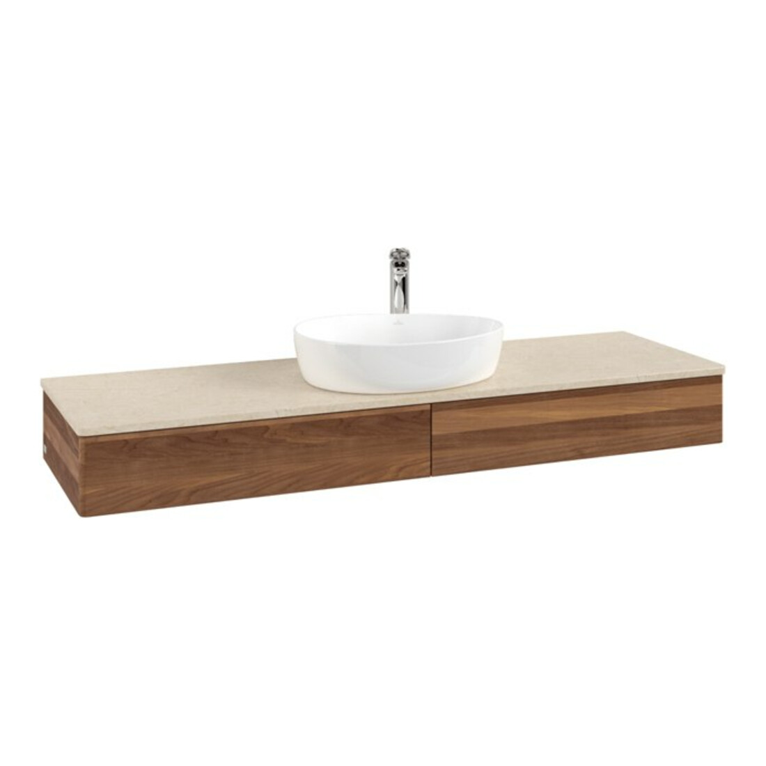 V&B Waschtischunterschrank ohne Frontstruktur -Beleuchtung Antao 160x50cm, HL, WBP-farbe botti., w. wal