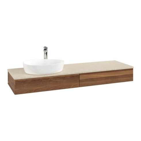 V&B Waschtischunterschrank ohne Frontstruktur -Beleuchtung Antao 160x50cm, HL, WBP-farbe botti., w. wal