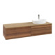 V&B Waschtischunterschrank ohne Frontstruktur -Beleuchtung Antao 160x50cm, HL, WBP-farbe hon. Oa, w. wal-1