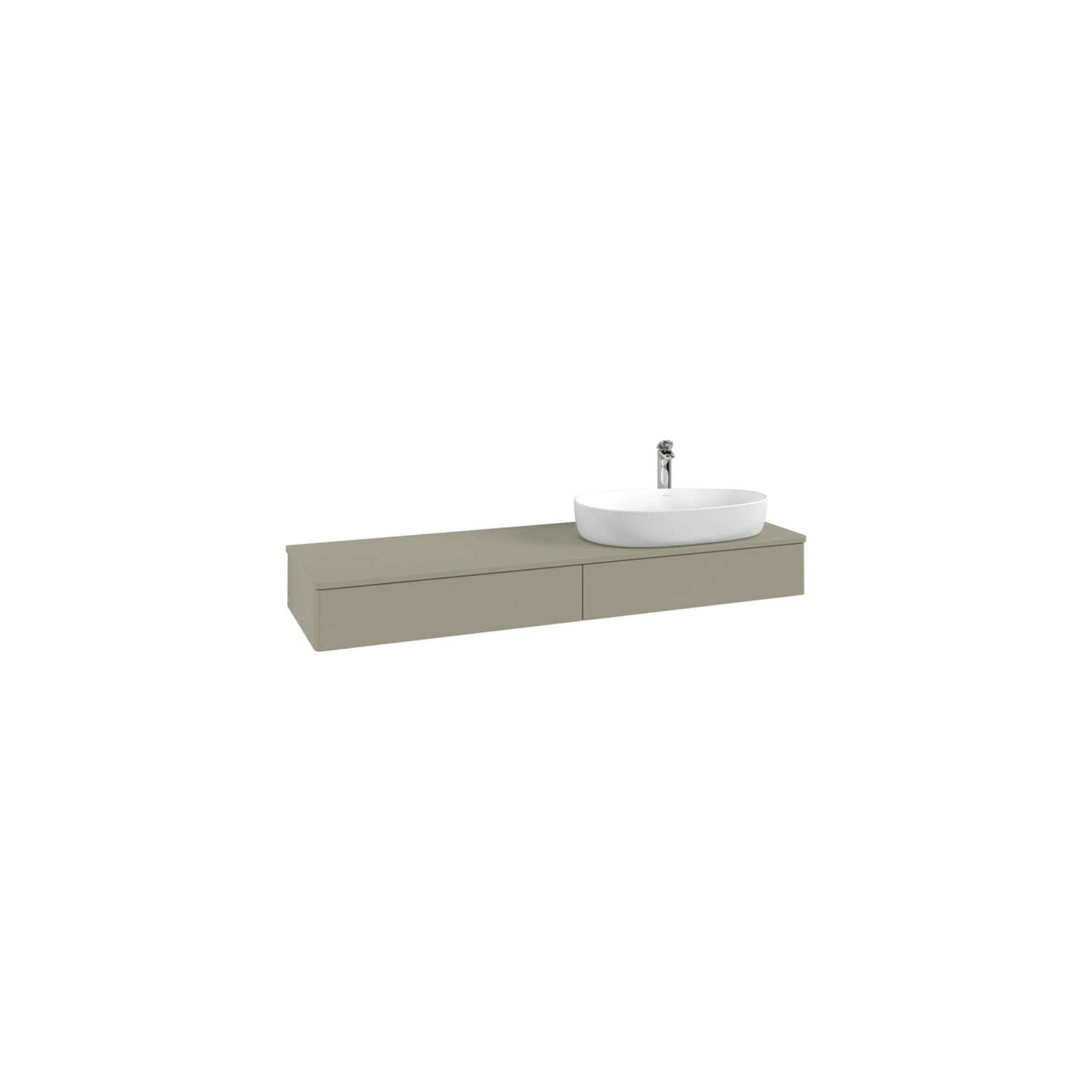 V&B Waschtischunterschrank ohne Frontstruktur -Beleuchtung Antao 160x50cm, HL, WBP-farbe Lac, bla m Lac ; Villeroy & Boch