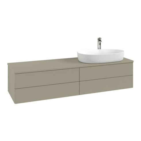 V&B Waschtischunterschrank ohne Frontstruktur -Beleuchtung Antao 160x50cm, HL, WBP-farbe Lac, bla m Lac