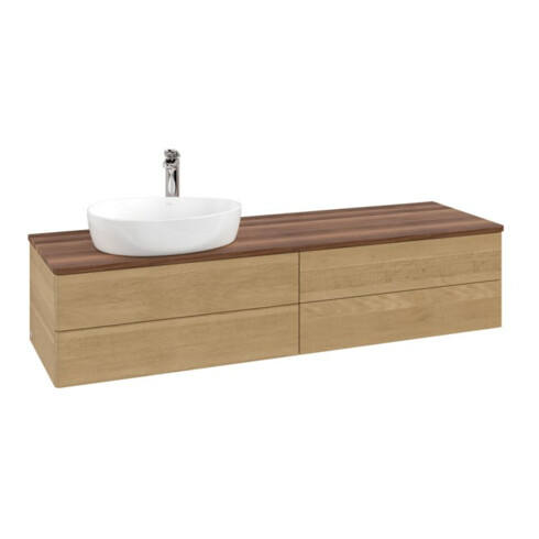 V&B Waschtischunterschrank ohne Frontstruktur -Beleuchtung Antao 160x50cm, HL, WBP-farbe w. wal, hon. Oa