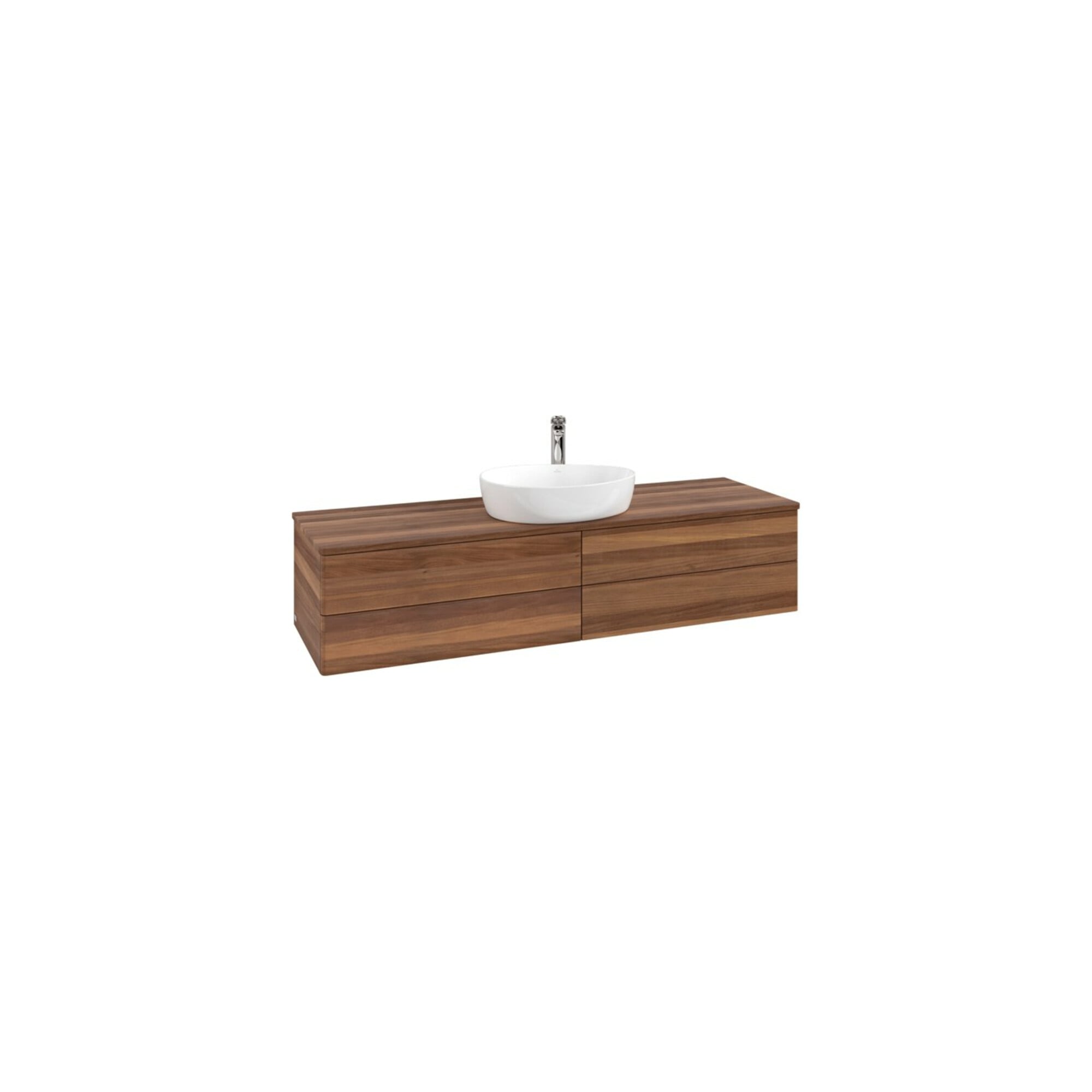 V&B Waschtischunterschrank ohne Frontstruktur -Beleuchtung Antao 160x50cm, HL, WBP-farbe w. wal, w. wal ; Villeroy & Boch