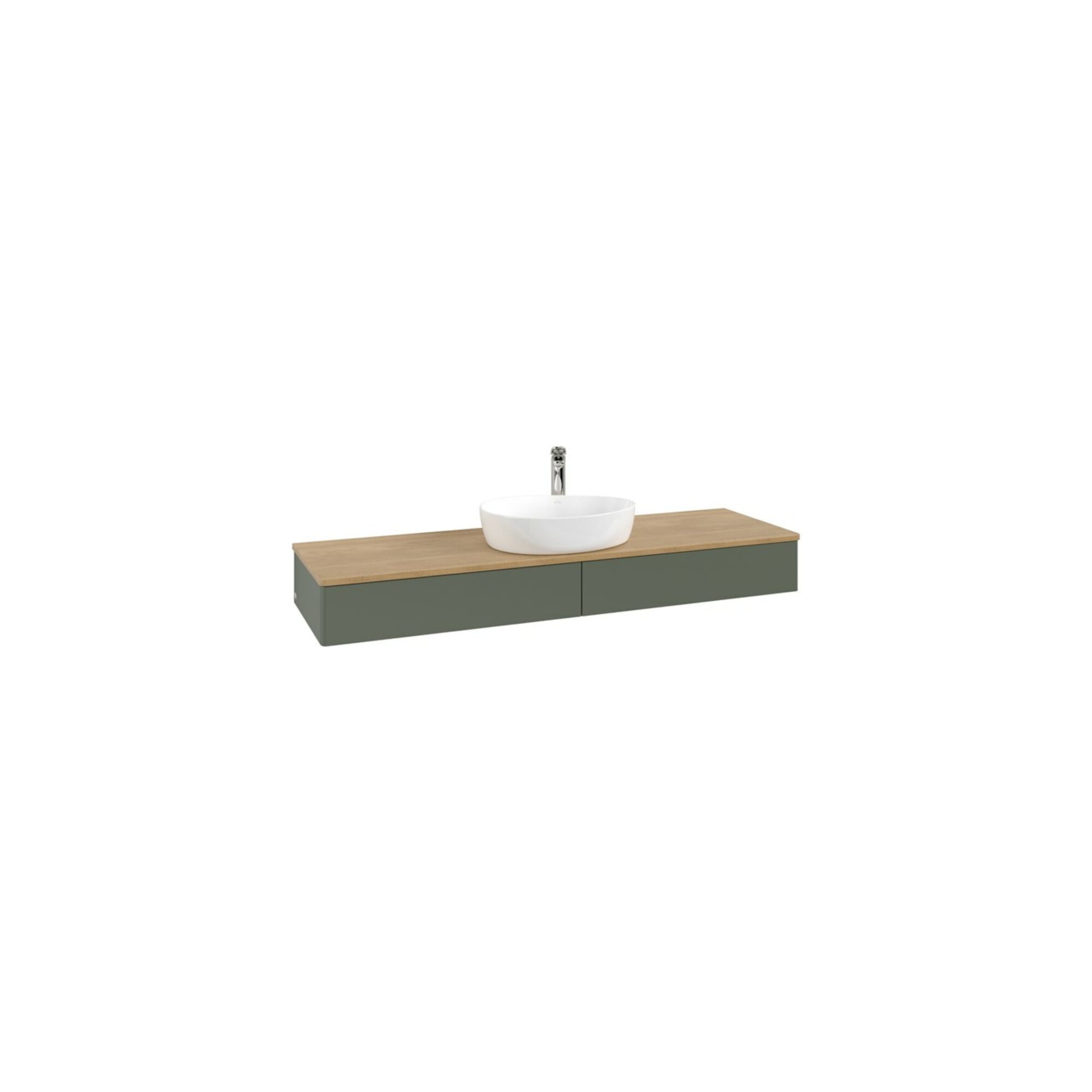 V&B Waschtischunterschrank ohne Frontstruktur -Beleuchtung Antao 160x50cm, HL, WBP hon. Oa, le gre. m Lac ; Villeroy & Boch