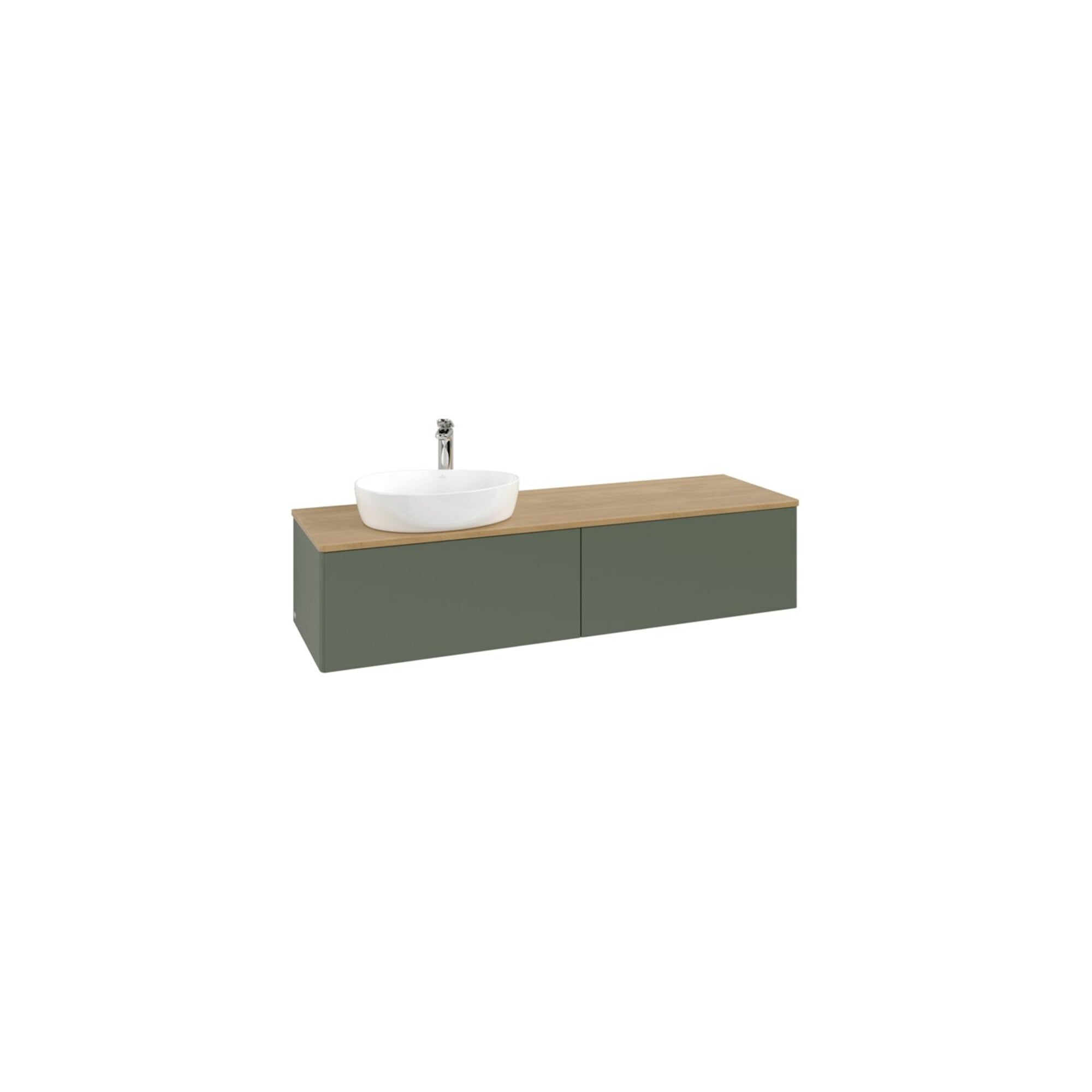 V&B Waschtischunterschrank ohne Frontstruktur -Beleuchtung Antao 160x50cm, HL, WBP hon. Oa, le gre. m Lac ; Villeroy & Boch