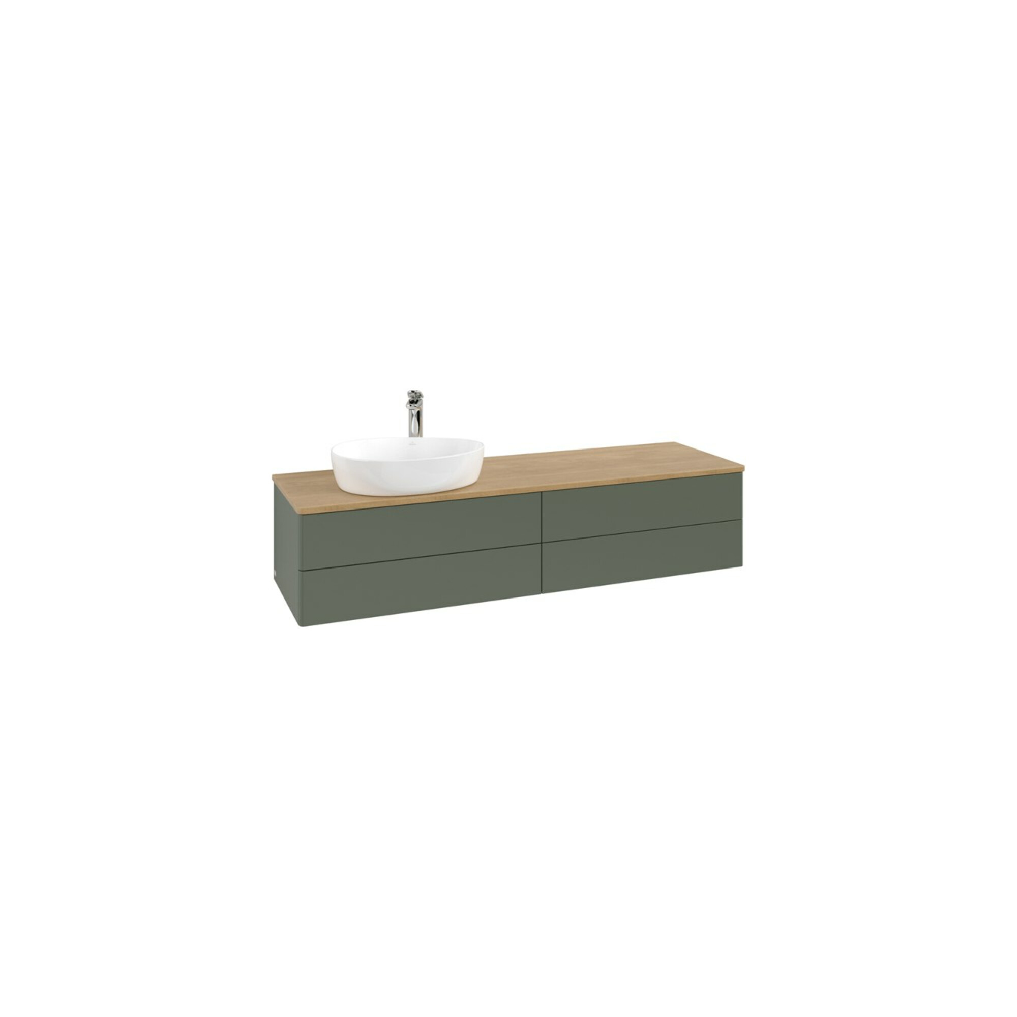 V&B Waschtischunterschrank ohne Frontstruktur -Beleuchtung Antao 160x50cm, HL, WBP hon. Oa, le gre. m Lac ; Villeroy & Boch