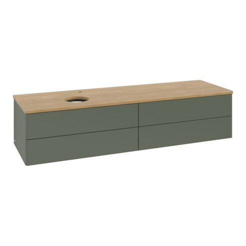 V&B Waschtischunterschrank ohne Frontstruktur -Beleuchtung Antao 160x50cm, HL, WBP hon. Oa, le gre. m Lac