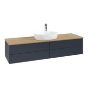 V&B Waschtischunterschrank ohne Frontstruktur -Beleuchtung Antao 160x50cm, HL, WBP hon. Oa, md bl. m Lac
