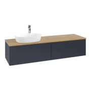 V&B Waschtischunterschrank ohne Frontstruktur -Beleuchtung Antao 160x50cm, HL, WBP hon. Oa, md bl. m Lac