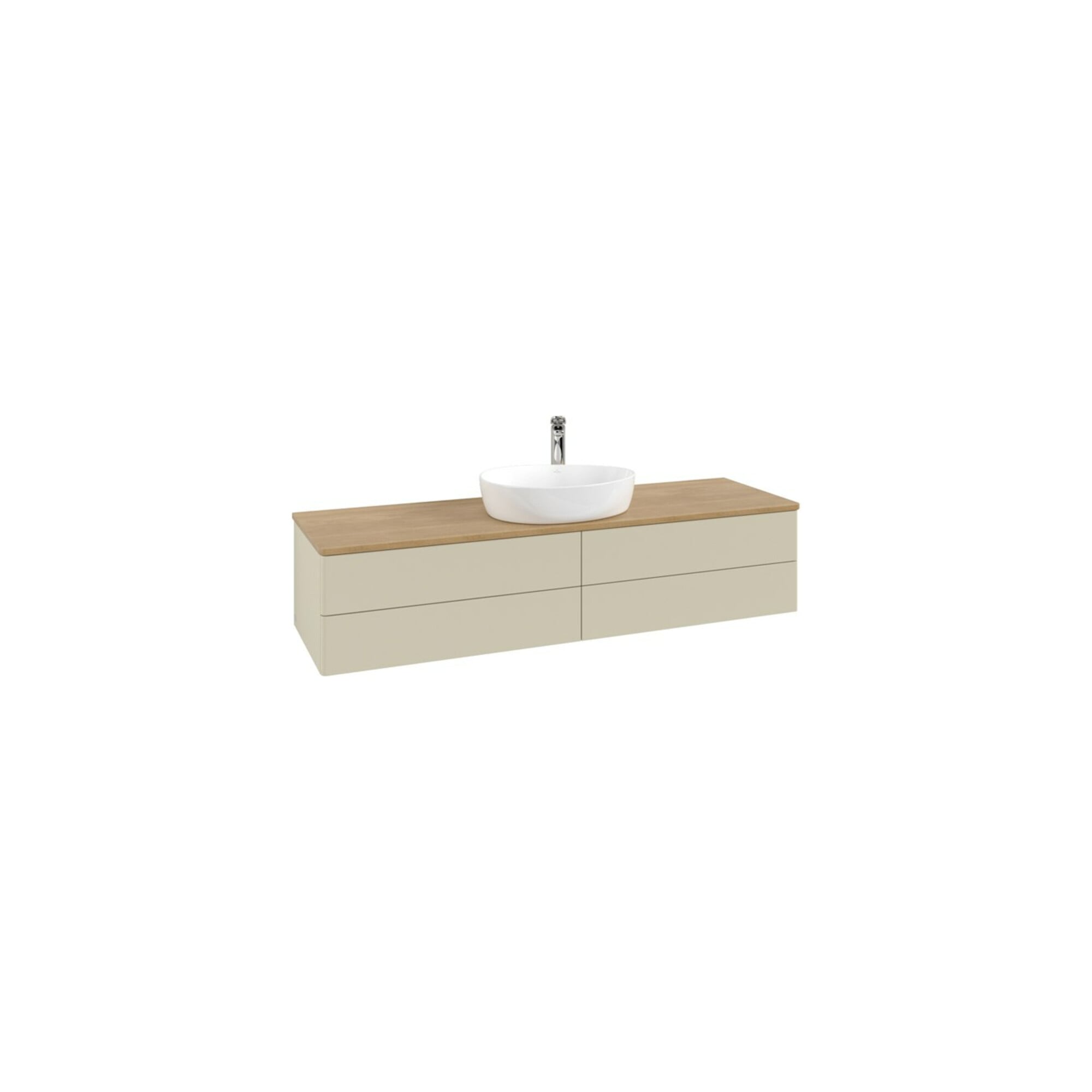 V&B Waschtischunterschrank ohne Frontstruktur -Beleuchtung Antao 160x50cm, HL, WBP hon. Oa, si Gr m Lac ; Villeroy & Boch
