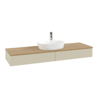 V&B Waschtischunterschrank ohne Frontstruktur -Beleuchtung Antao 160x50cm, HL, WBP hon. Oa, si Gr m Lac