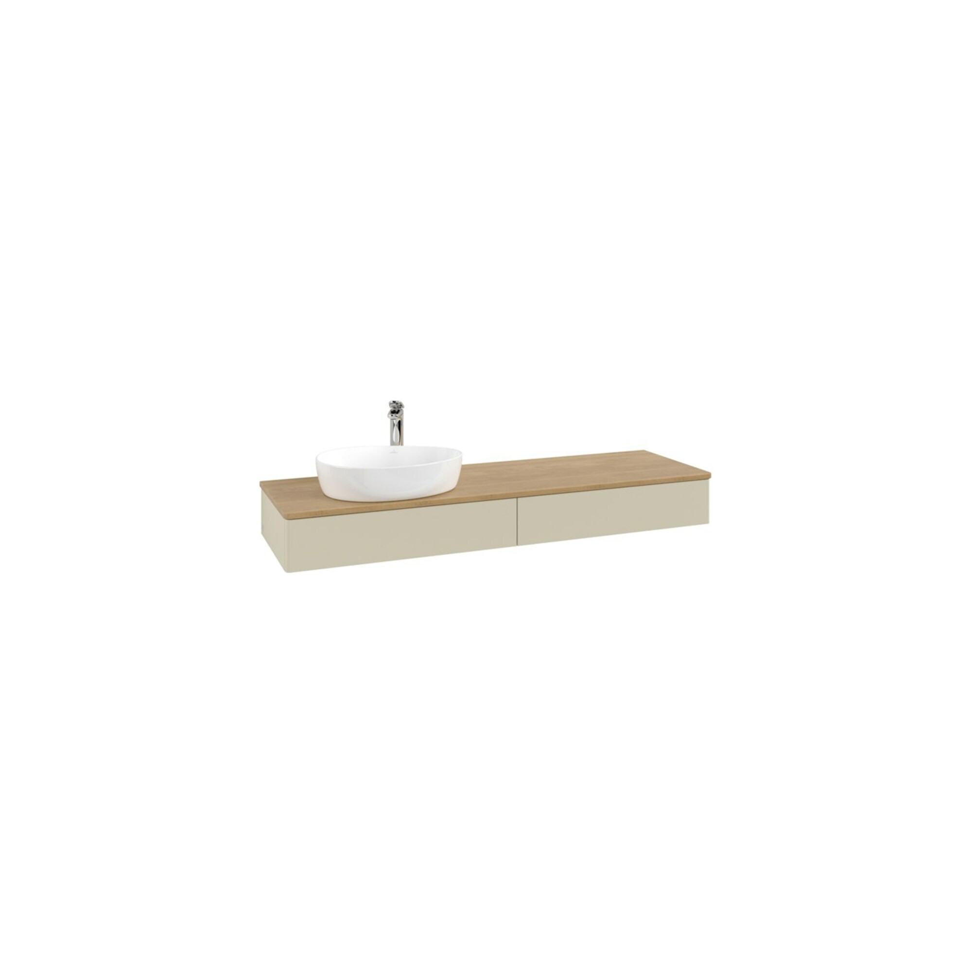 V&B Waschtischunterschrank ohne Frontstruktur -Beleuchtung Antao 160x50cm, HL, WBP hon. Oa, si Gr m Lac ; Villeroy & Boch