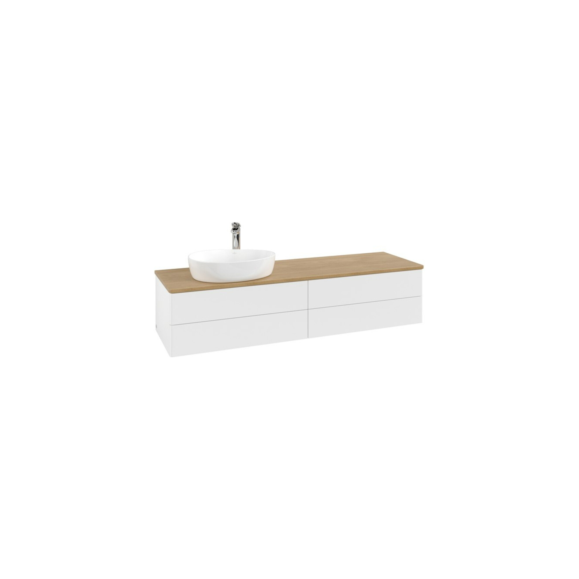 V&B Waschtischunterschrank ohne Frontstruktur -Beleuchtung Antao 160x50cm, HL, WBP hon. Oa, wh. m Lac ; Villeroy & Boch