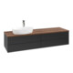 V&B Waschtischunterschrank ohne Frontstruktur -Beleuchtung Antao 160x50cm, HL, WBP w. wal, bla m Lac-3
