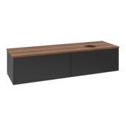V&B Waschtischunterschrank ohne Frontstruktur -Beleuchtung Antao 160x50cm, HL, WBP w. wal, bla m Lac