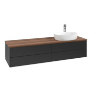 V&B Waschtischunterschrank ohne Frontstruktur -Beleuchtung Antao 160x50cm, HL, WBP w. wal, bla m Lac