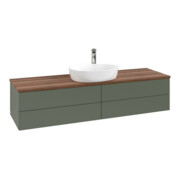 V&B Waschtischunterschrank ohne Frontstruktur -Beleuchtung Antao 160x50cm, HL, WBP w. wal, lea gre. m Lac