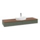V&B Waschtischunterschrank ohne Frontstruktur -Beleuchtung Antao 160x50cm, HL, WBP w. wal, lea gre. m Lac-3