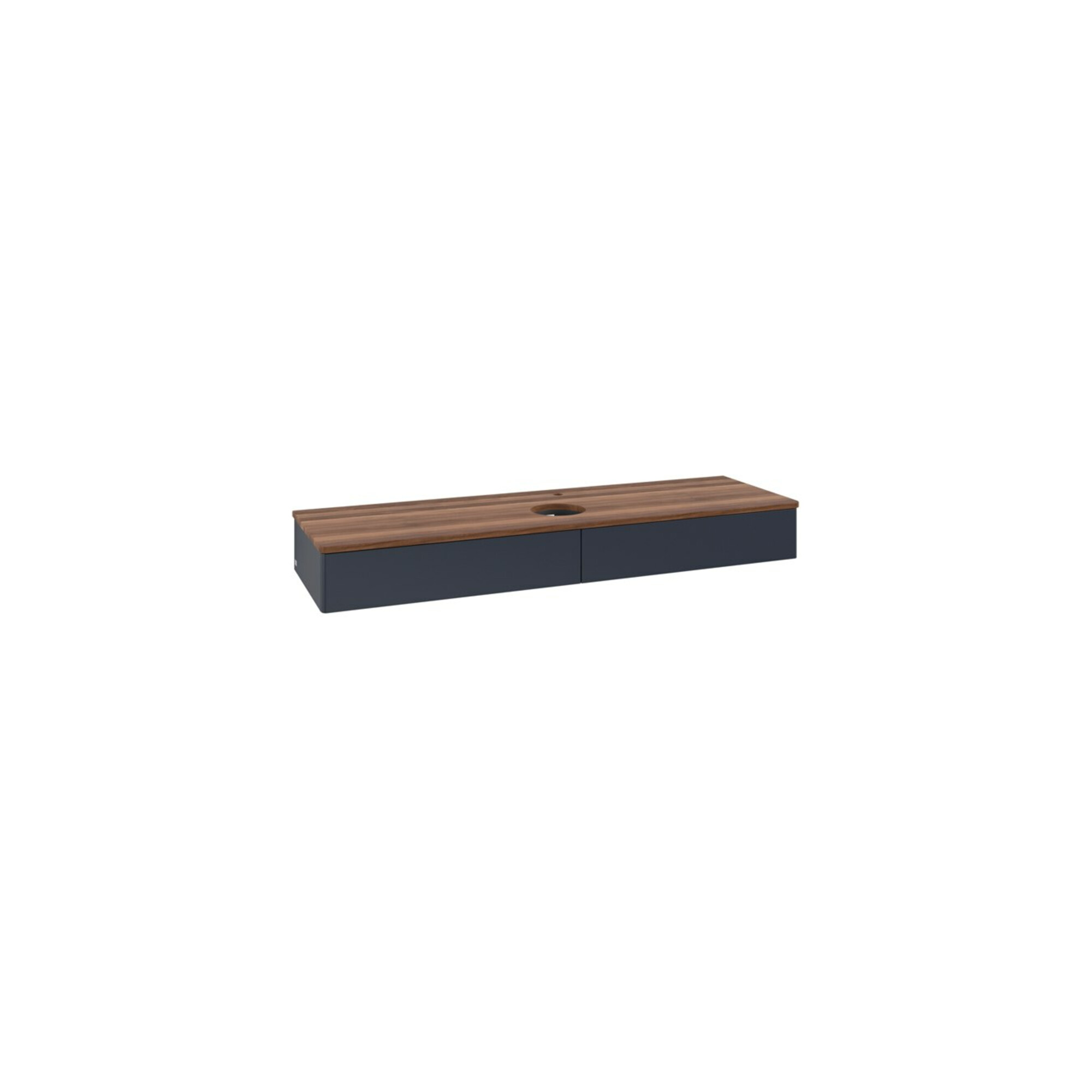 V&B Waschtischunterschrank ohne Frontstruktur -Beleuchtung Antao 160x50cm, HL, WBP w. wal, md bl. m Lac ; Villeroy & Boch