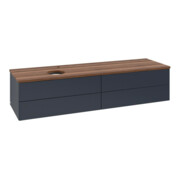 V&B Waschtischunterschrank ohne Frontstruktur -Beleuchtung Antao 160x50cm, HL, WBP w. wal, md bl. m Lac