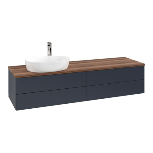 V&B Waschtischunterschrank ohne Frontstruktur -Beleuchtung Antao 160x50cm, HL, WBP w. wal, md bl. m Lac
