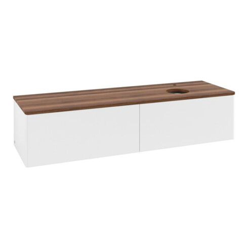 V&B Waschtischunterschrank ohne Frontstruktur -Beleuchtung Antao 160x50cm, HL, WBP w. wal, wh. m Lac