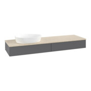 V&B Waschtischunterschrank ohne Frontstruktur -Beleuchtung Antao 160x50cm, WBP botti., Anthrac. m Lac