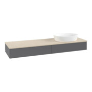 V&B Waschtischunterschrank ohne Frontstruktur -Beleuchtung Antao 160x50cm, WBP botti., Anthrac. m Lac