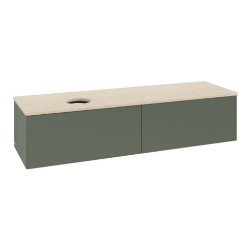 V&B Waschtischunterschrank ohne Frontstruktur -Beleuchtung Antao 160x50cm, WBP botti., lea gre. m Lac