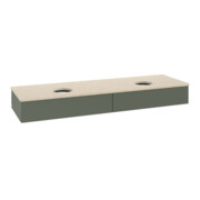 V&B Waschtischunterschrank ohne Frontstruktur -Beleuchtung Antao 160x50cm, WBP botti., lea gre. m Lac
