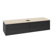 V&B Waschtischunterschrank ohne Frontstruktur -Beleuchtung Antao 160x50cm, WBP-farbe botti., bla m Lac-3