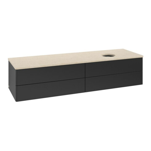 V&B Waschtischunterschrank ohne Frontstruktur -Beleuchtung Antao 160x50cm, WBP-farbe botti., bla m Lac