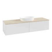 V&B Waschtischunterschrank ohne Frontstruktur -Beleuchtung Antao 160x50cm, WBP-farbe botti., glo wh. Lac-3