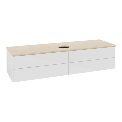 V&B Waschtischunterschrank ohne Frontstruktur -Beleuchtung Antao 160x50cm, WBP-farbe botti., glo wh. Lac