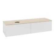 V&B Waschtischunterschrank ohne Frontstruktur -Beleuchtung Antao 160x50cm, WBP-farbe botti., glo wh. Lac-3
