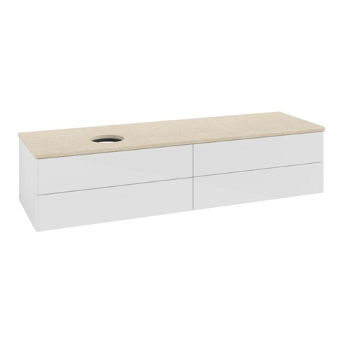 V&B Waschtischunterschrank ohne Frontstruktur -Beleuchtung Antao 160x50cm, WBP-farbe botti., glo wh. Lac
