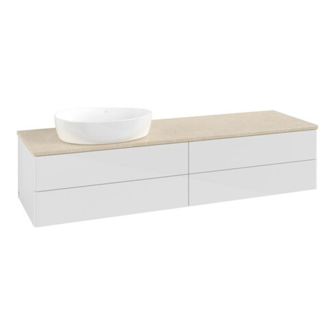 V&B Waschtischunterschrank ohne Frontstruktur -Beleuchtung Antao 160x50cm, WBP-farbe botti., glo wh. Lac