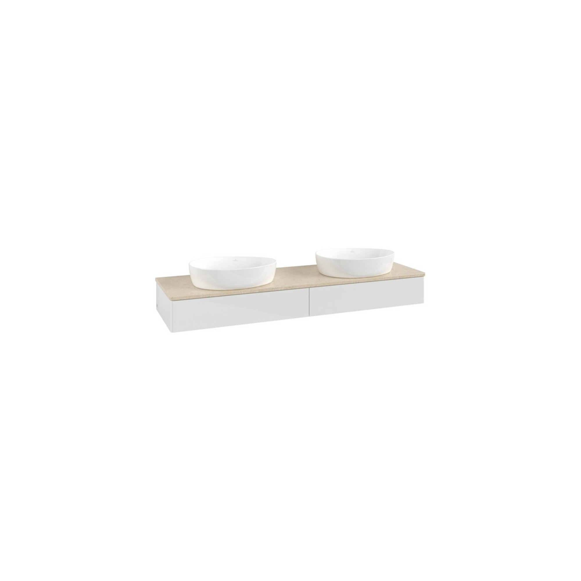 V&B Waschtischunterschrank ohne Frontstruktur -Beleuchtung Antao 160x50cm, WBP-farbe botti., glo wh. Lac ; Villeroy & Boch
