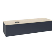 V&B Waschtischunterschrank ohne Frontstruktur -Beleuchtung Antao 160x50cm, WBP-farbe botti., md bl. m Lac
