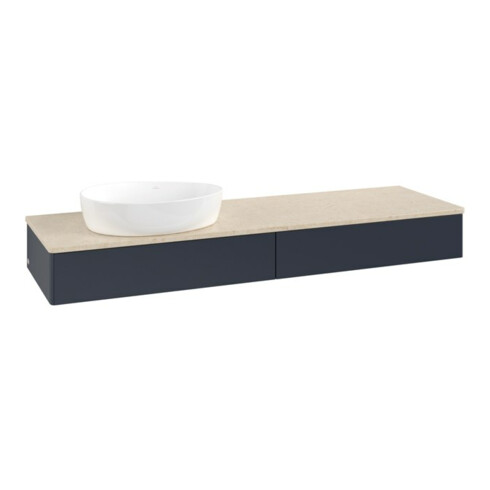 V&B Waschtischunterschrank ohne Frontstruktur -Beleuchtung Antao 160x50cm, WBP-farbe botti., md bl. m Lac
