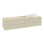 V&B Waschtischunterschrank ohne Frontstruktur -Beleuchtung Antao 160x50cm, WBP-farbe botti., si Gr m Lac