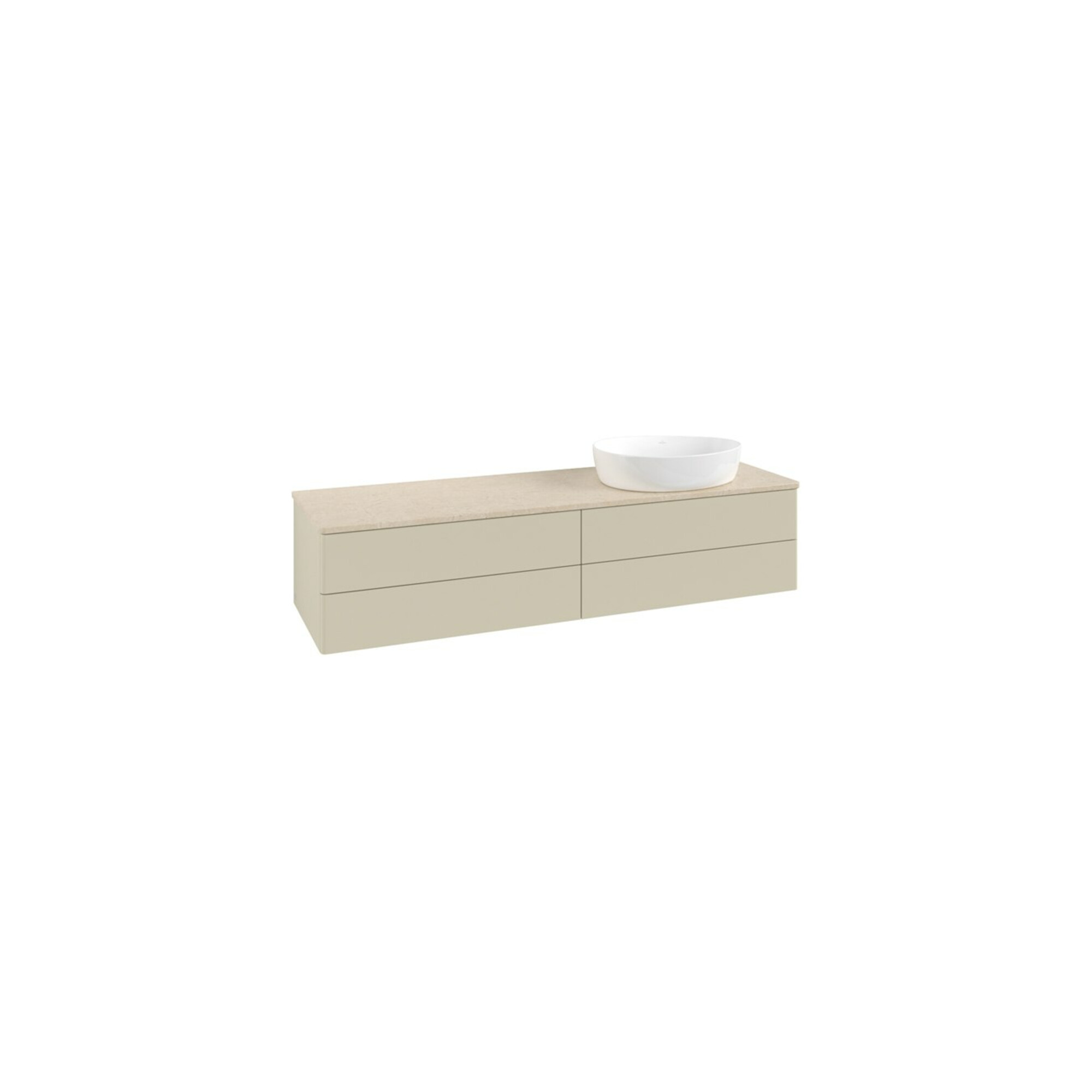 V&B Waschtischunterschrank ohne Frontstruktur -Beleuchtung Antao 160x50cm, WBP-farbe botti., si Gr m Lac ; Villeroy & Boch