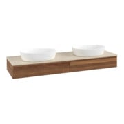 V&B Waschtischunterschrank ohne Frontstruktur -Beleuchtung Antao 160x50cm, WBP-farbe botti., warm walnut-4