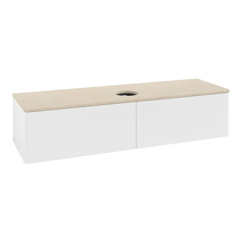 V&B Waschtischunterschrank ohne Frontstruktur -Beleuchtung Antao 160x50cm, WBP-farbe botti., wh. m Lac