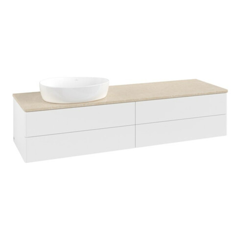 V&B Waschtischunterschrank ohne Frontstruktur -Beleuchtung Antao 160x50cm, WBP-farbe botti., wh. m Lac