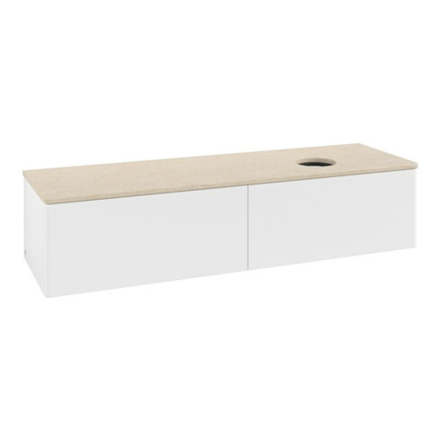 V&B Waschtischunterschrank ohne Frontstruktur -Beleuchtung Antao 160x50cm, WBP-farbe botti., wh. m Lac