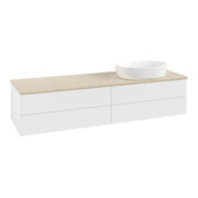 V&B Waschtischunterschrank ohne Frontstruktur -Beleuchtung Antao 160x50cm, WBP-farbe botti., wh. m Lac