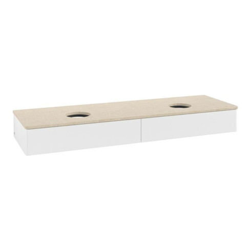 V&B Waschtischunterschrank ohne Frontstruktur -Beleuchtung Antao 160x50cm, WBP-farbe botti., wh. m Lac